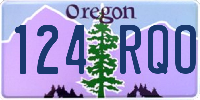 OR license plate 124RQO