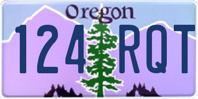 OR license plate 124RQT
