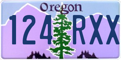 OR license plate 124RXX