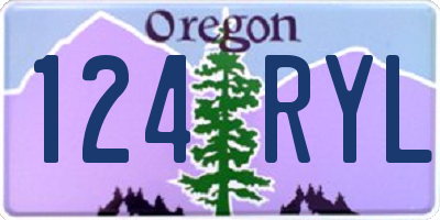 OR license plate 124RYL