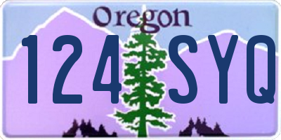 OR license plate 124SYQ