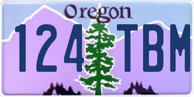 OR license plate 124TBM