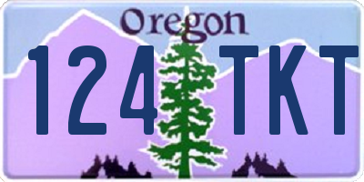 OR license plate 124TKT