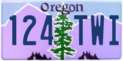 OR license plate 124TWI