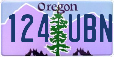OR license plate 124UBN