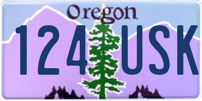 OR license plate 124USK