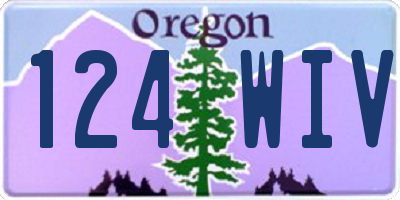 OR license plate 124WIV