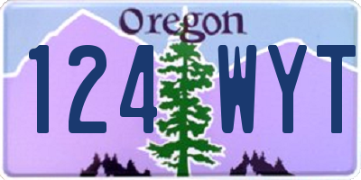 OR license plate 124WYT