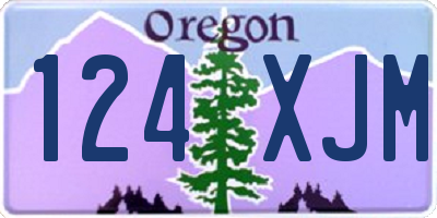 OR license plate 124XJM