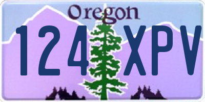 OR license plate 124XPV