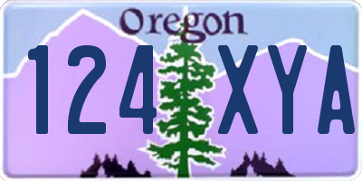 OR license plate 124XYA