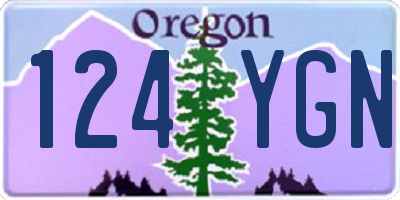 OR license plate 124YGN