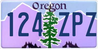 OR license plate 124ZPZ