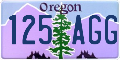 OR license plate 125AGG