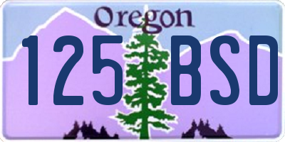 OR license plate 125BSD