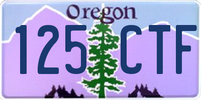 OR license plate 125CTF