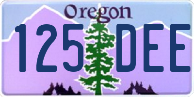 OR license plate 125DEE