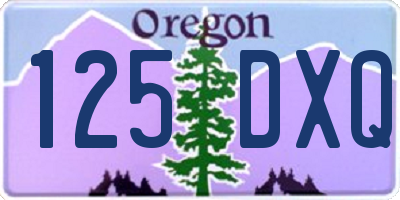OR license plate 125DXQ