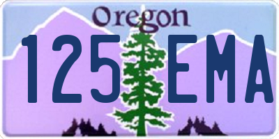 OR license plate 125EMA