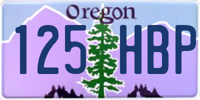 OR license plate 125HBP