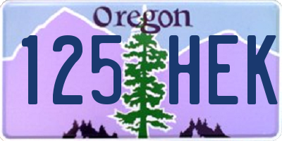 OR license plate 125HEK