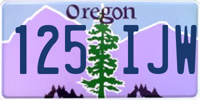 OR license plate 125IJW