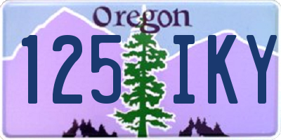 OR license plate 125IKY