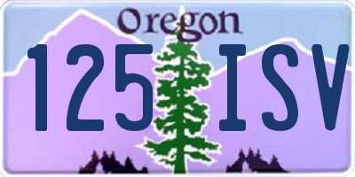 OR license plate 125ISV