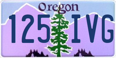 OR license plate 125IVG