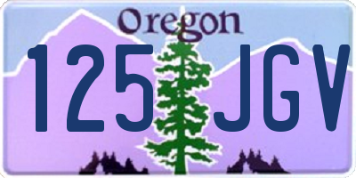 OR license plate 125JGV