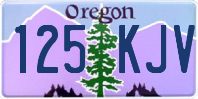 OR license plate 125KJV