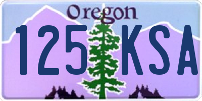 OR license plate 125KSA