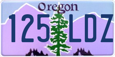 OR license plate 125LDZ
