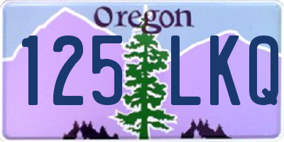 OR license plate 125LKQ