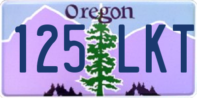 OR license plate 125LKT