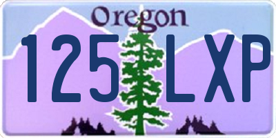 OR license plate 125LXP
