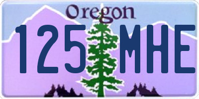 OR license plate 125MHE