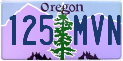 OR license plate 125MVN