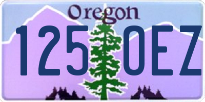 OR license plate 125OEZ