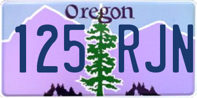 OR license plate 125RJN