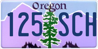 OR license plate 125SCH