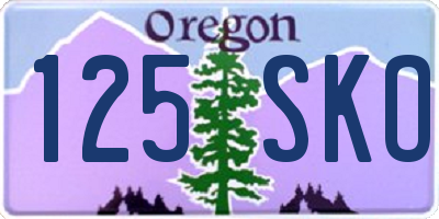 OR license plate 125SKO