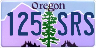 OR license plate 125SRS