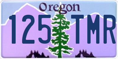 OR license plate 125TMR