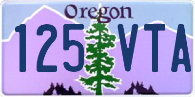 OR license plate 125VTA