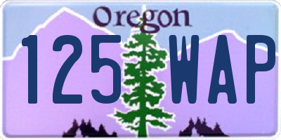OR license plate 125WAP
