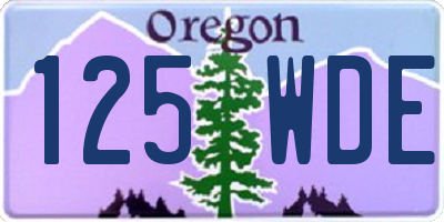 OR license plate 125WDE