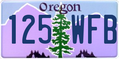 OR license plate 125WFB