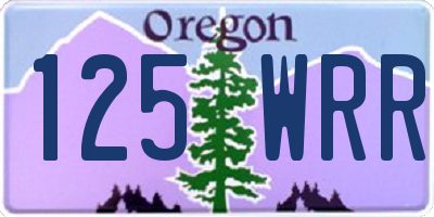 OR license plate 125WRR
