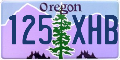 OR license plate 125XHB